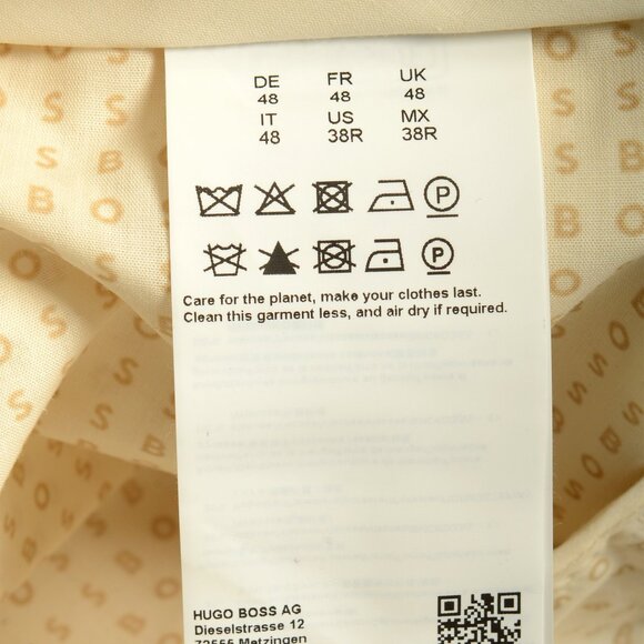 Hugo Boss Men's "H-Reymond-2PCs-224" Ivory Flat Front Dress Pants US 32R IT 48 - Picture 4 of 4